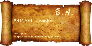 Böbel Aranka névjegykártya